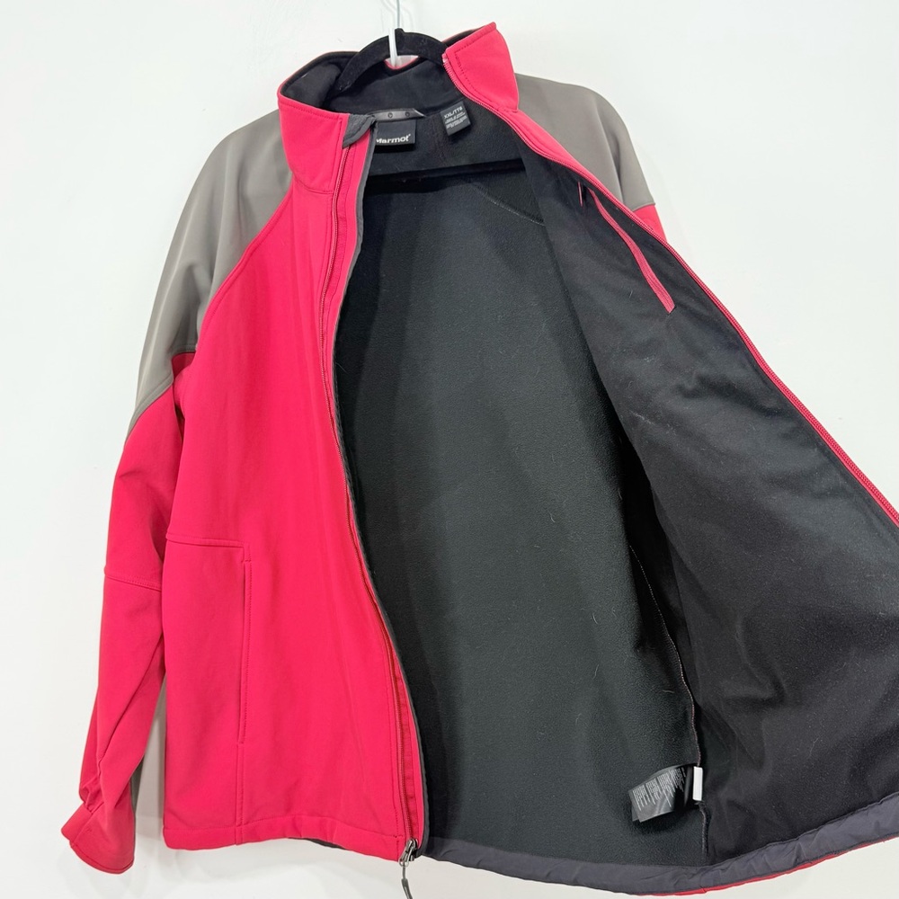 Marmot Gravity Soft Shell Red Gray Windstopper Pe… - image 3